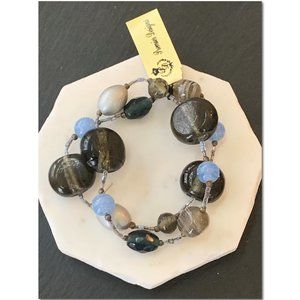 Premier Designs Stretch Bracelet Lakeside Glass Beads